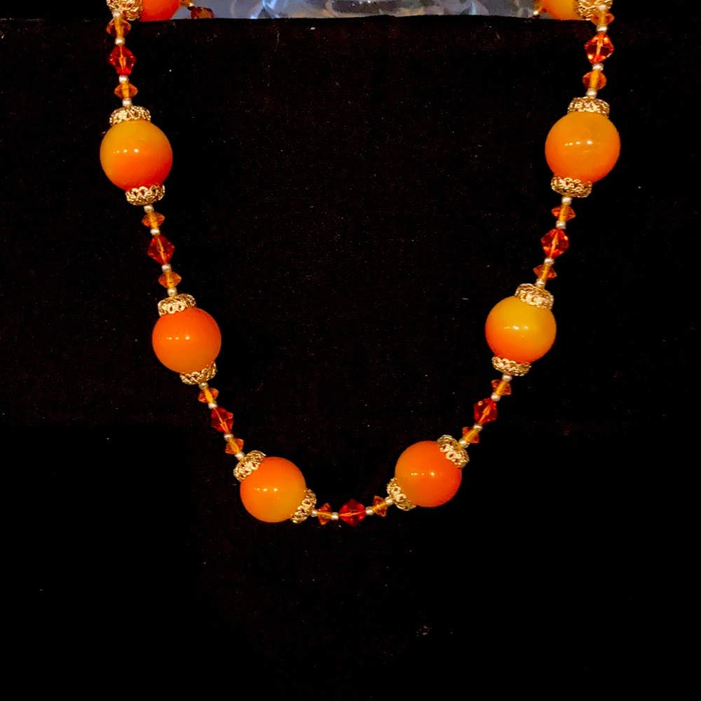Orange and Gold Necklace